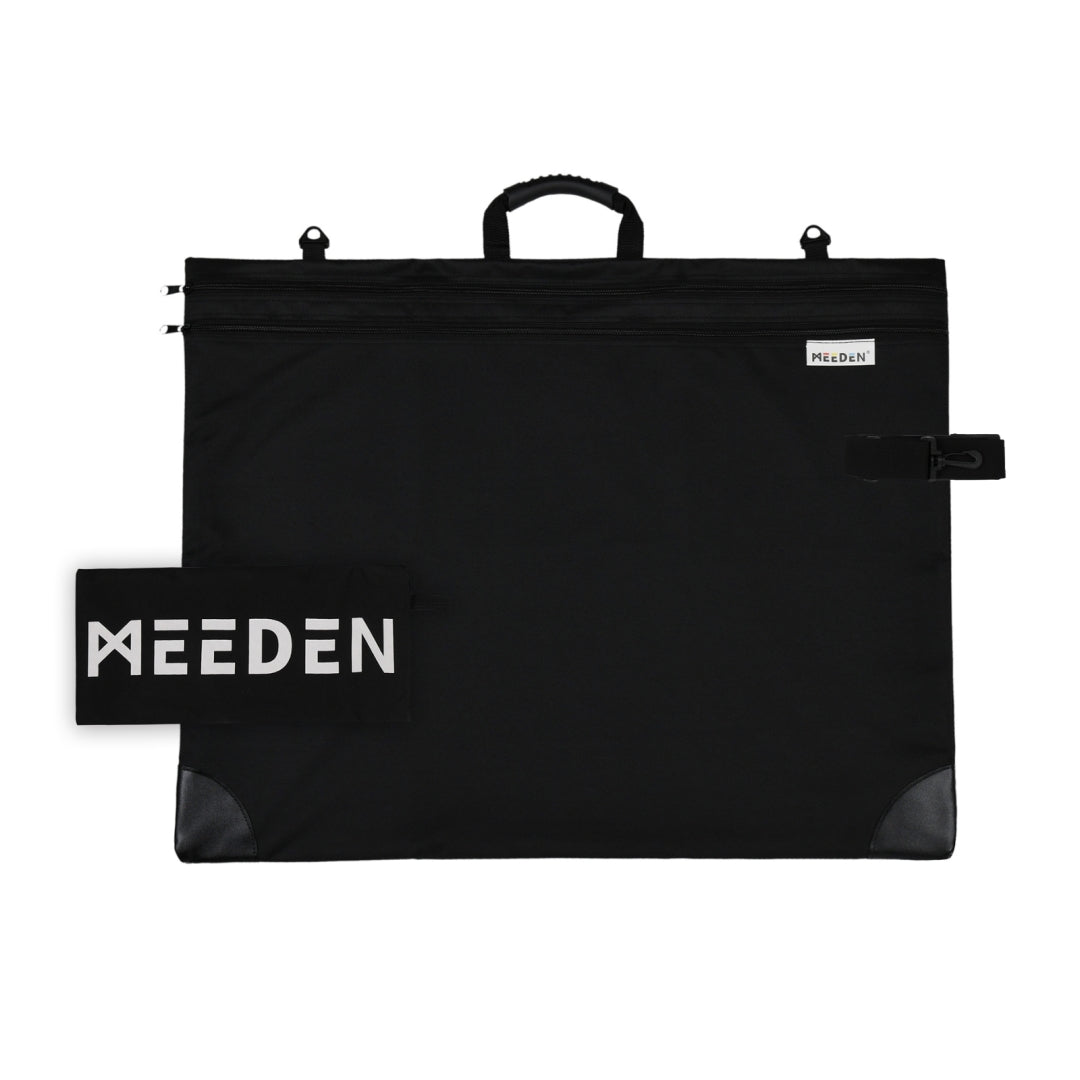 MEEDEN Studio Art Portfolio Case Water-proof with Double compartments 600D, Black, 24