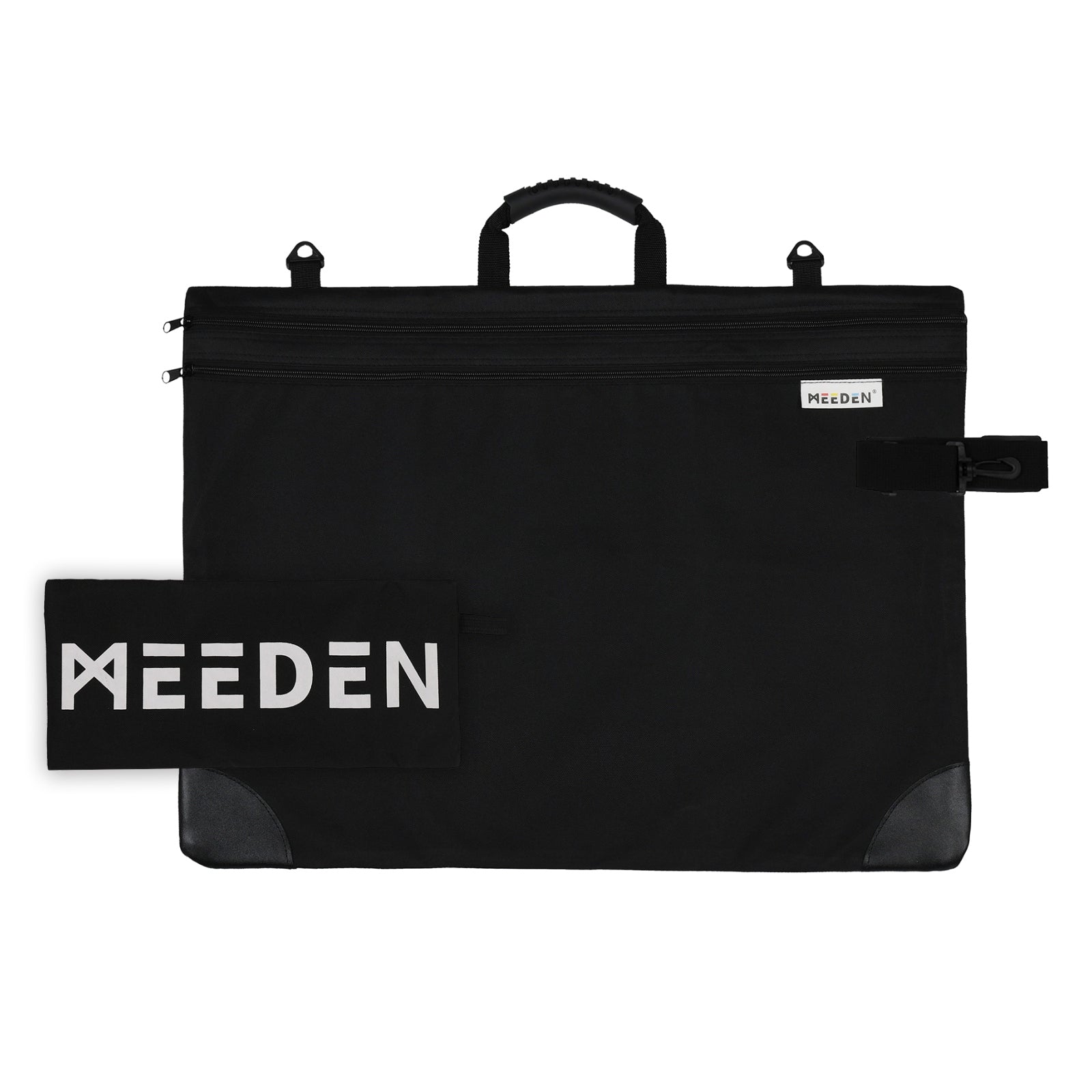 MEEDEN Studio Art Portfolio Case Water-proof with Double compartments 600D, Black, 20