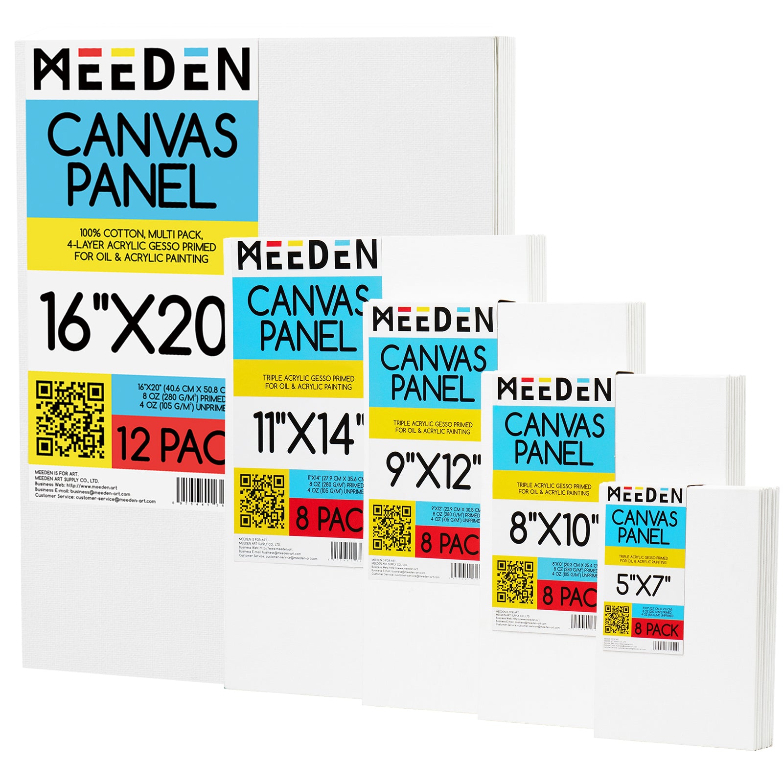 MEEDEN 100% Cotton Canvas Boards