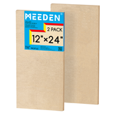 MEEDEN Artist Birch Wood Canvas Board, 1-1/2” Deep, 12x14 Inch, 2 Packs