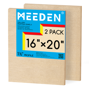 MEEDEN Artist Birch Wood Canvas Board, 1-1/2” Deep