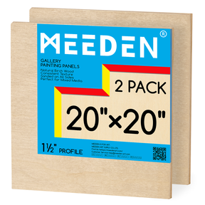 MEEDEN Artist Birch Wood Canvas Board, 1-1/2” Deep