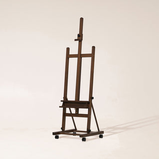 MEEDEN H-Frame Artist Easel with Storage Tray-Walnut-W02