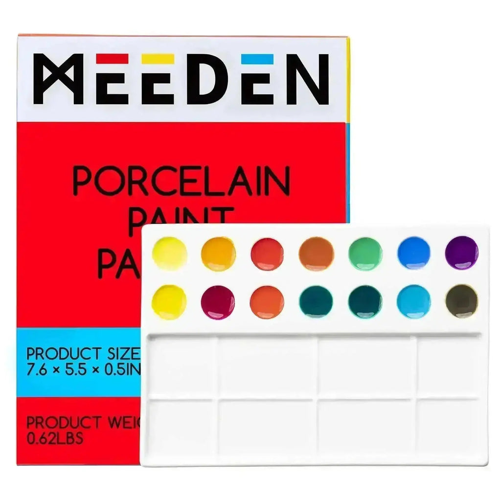 22-Well Ceramic Artist Painting Palette - MEEDEN Art