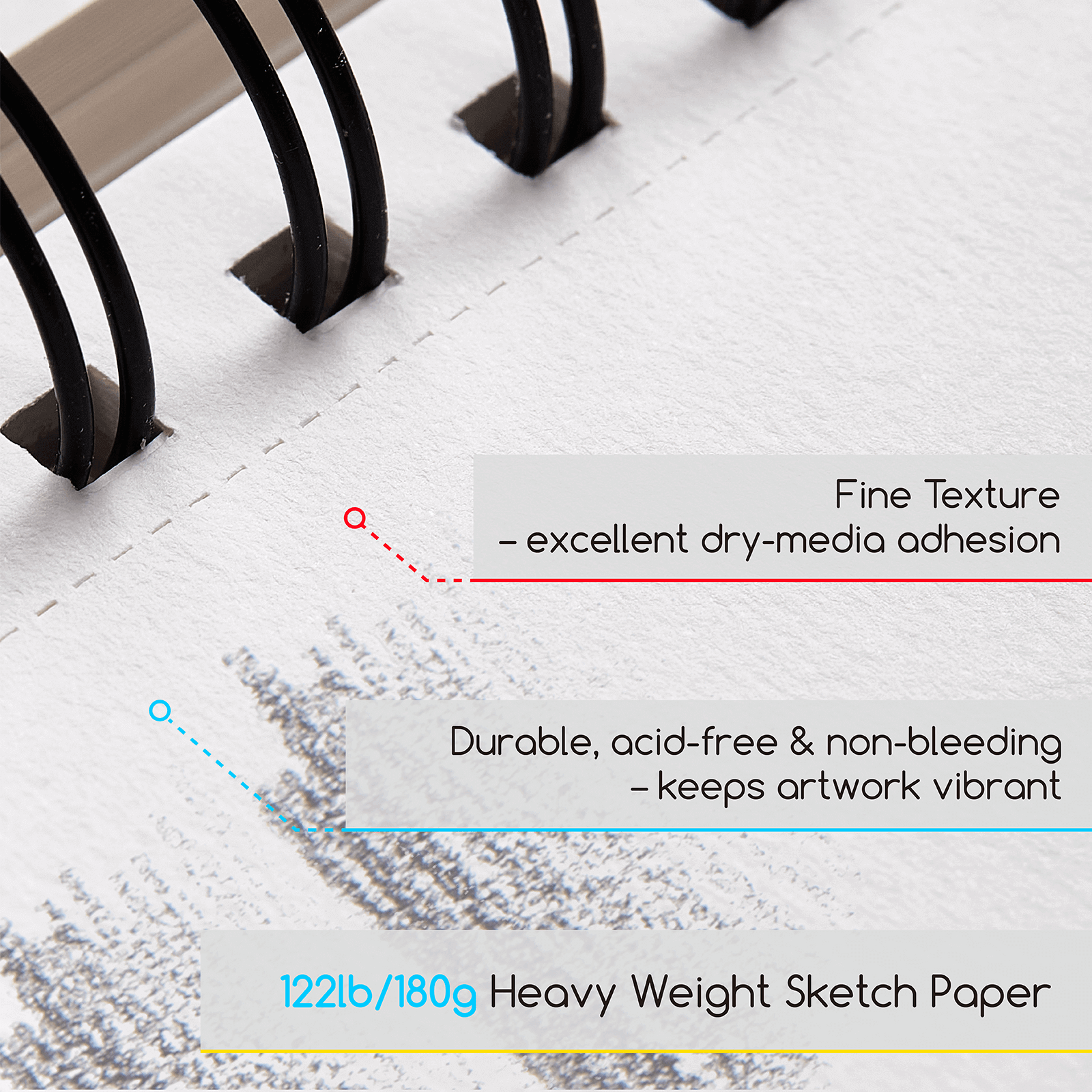 MEEDEN Artist Sketchbook Paper Pad with Heavy Weight Paper