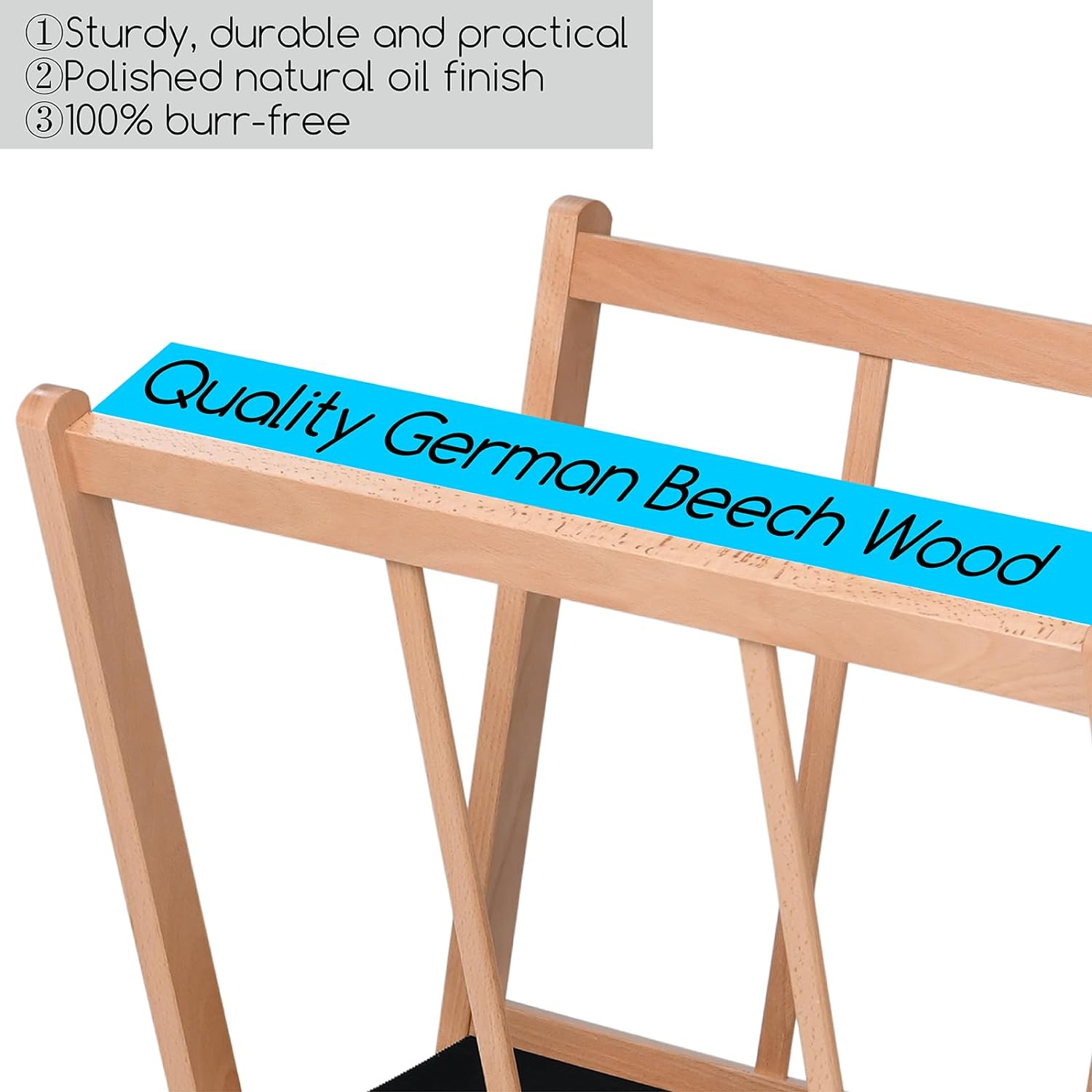 MEEDEN Wooden Large Print Rack with Castors-Natural