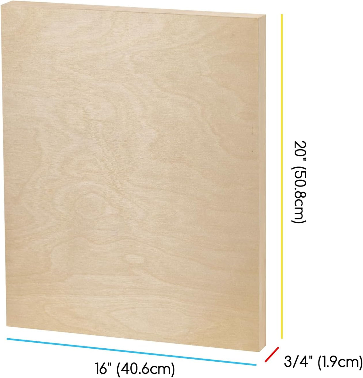 MEEDEN Artist Birch Wood Canvas Board, 3/4” Deep, 16x20 Inch, 2 Packs