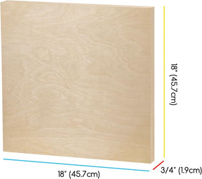MEEDEN Artist Birch Wood Canvas Board, 3/4” Deep, 18x18 Inch, 2 Packs