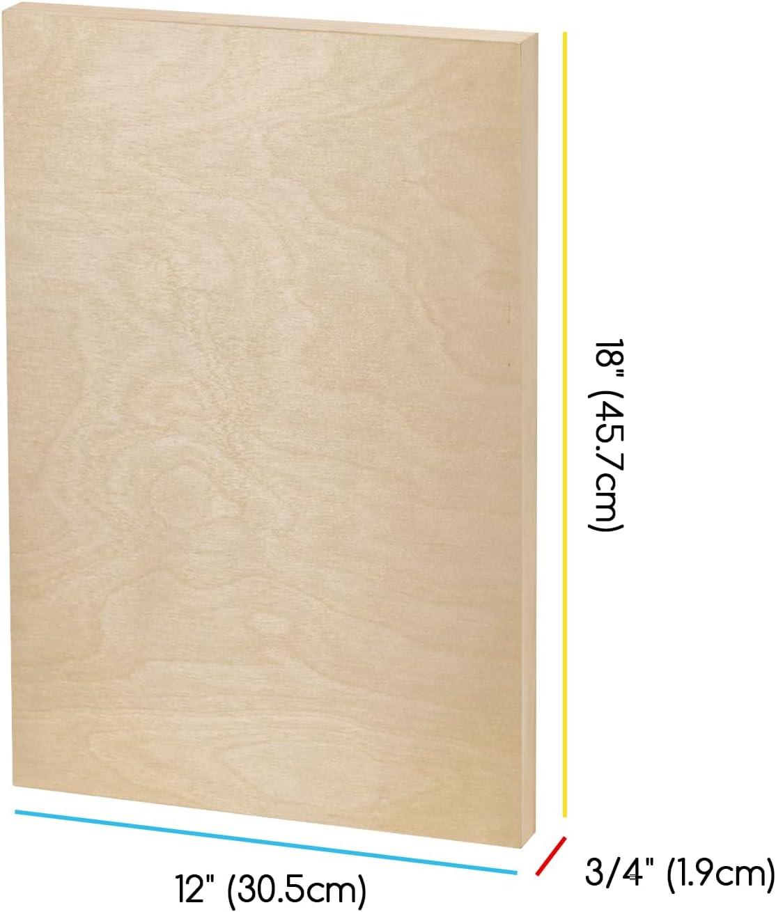 MEEDEN Artist Birch Wood Canvas Board, 3/4” Deep, 12x18 Inch, 2 Packs