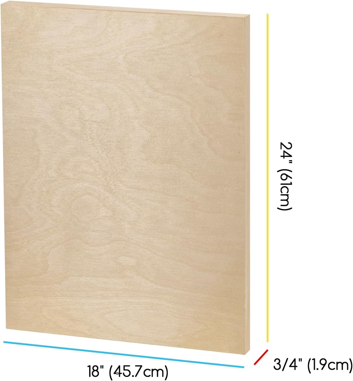 MEEDEN Artist Birch Wood Canvas Board, 3/4” Deep, 18x24 Inch, 2 Packs