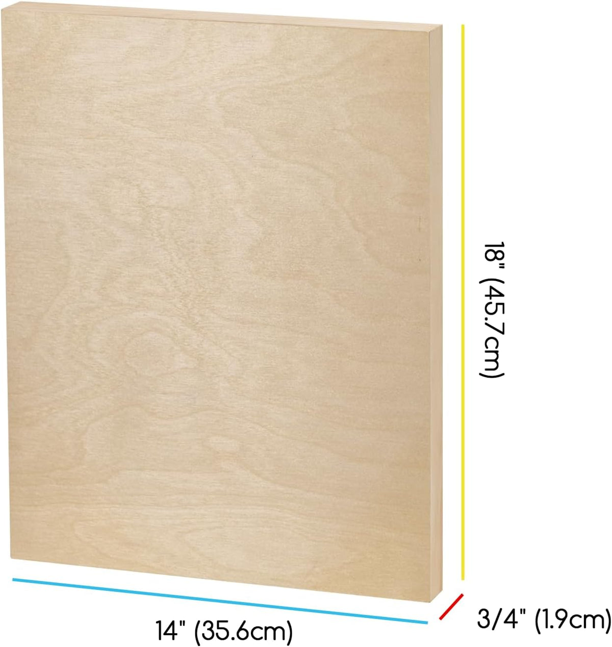 MEEDEN Artist Birch Wood Canvas Board, 3/4” Deep, 14x18 Inch, 2 Packs