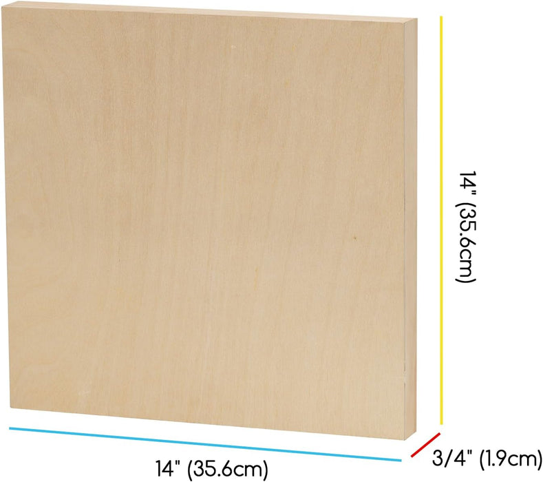 MEEDEN Artist Birch Wood Canvas Board, 3/4” Deep, 14x14 Inch, 2 Pack