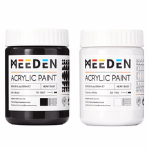 MEEDEN Black and White  Heavy Body Acrylic Paint, 300ml/10oz, 2 Jars