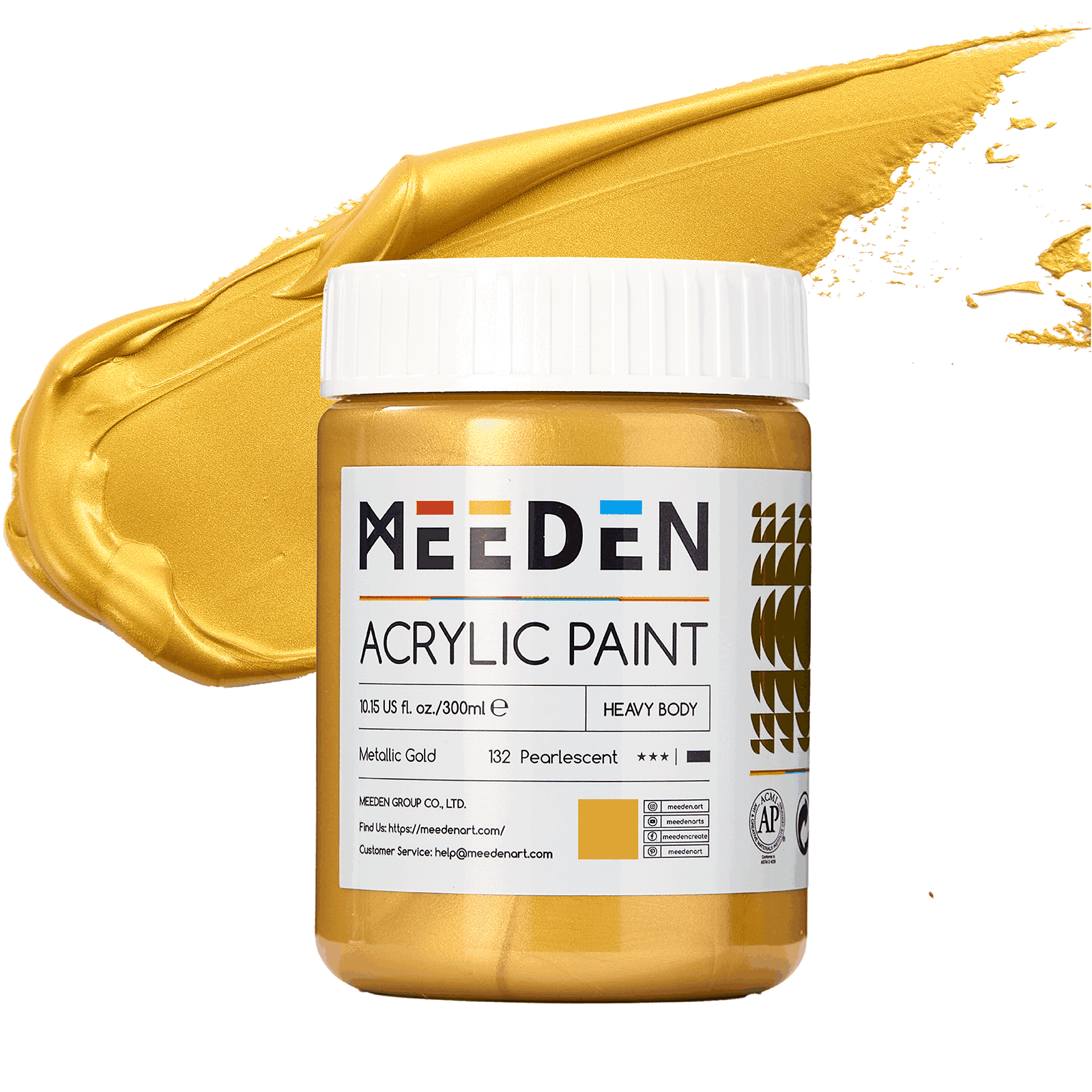 MEEDN Silver Metallic Acrylic Paint, 300ml