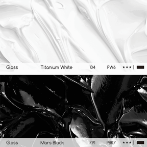 MEEDEN Black and White  Heavy Body Acrylic Paint, 300ml/10oz, 2 Jars