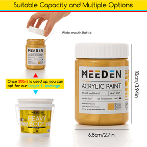 MEEDN Silver Metallic Acrylic Paint, 300ml