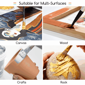 MEEDN 3-Colors Metallic Acrylic Paint Set, 300ml