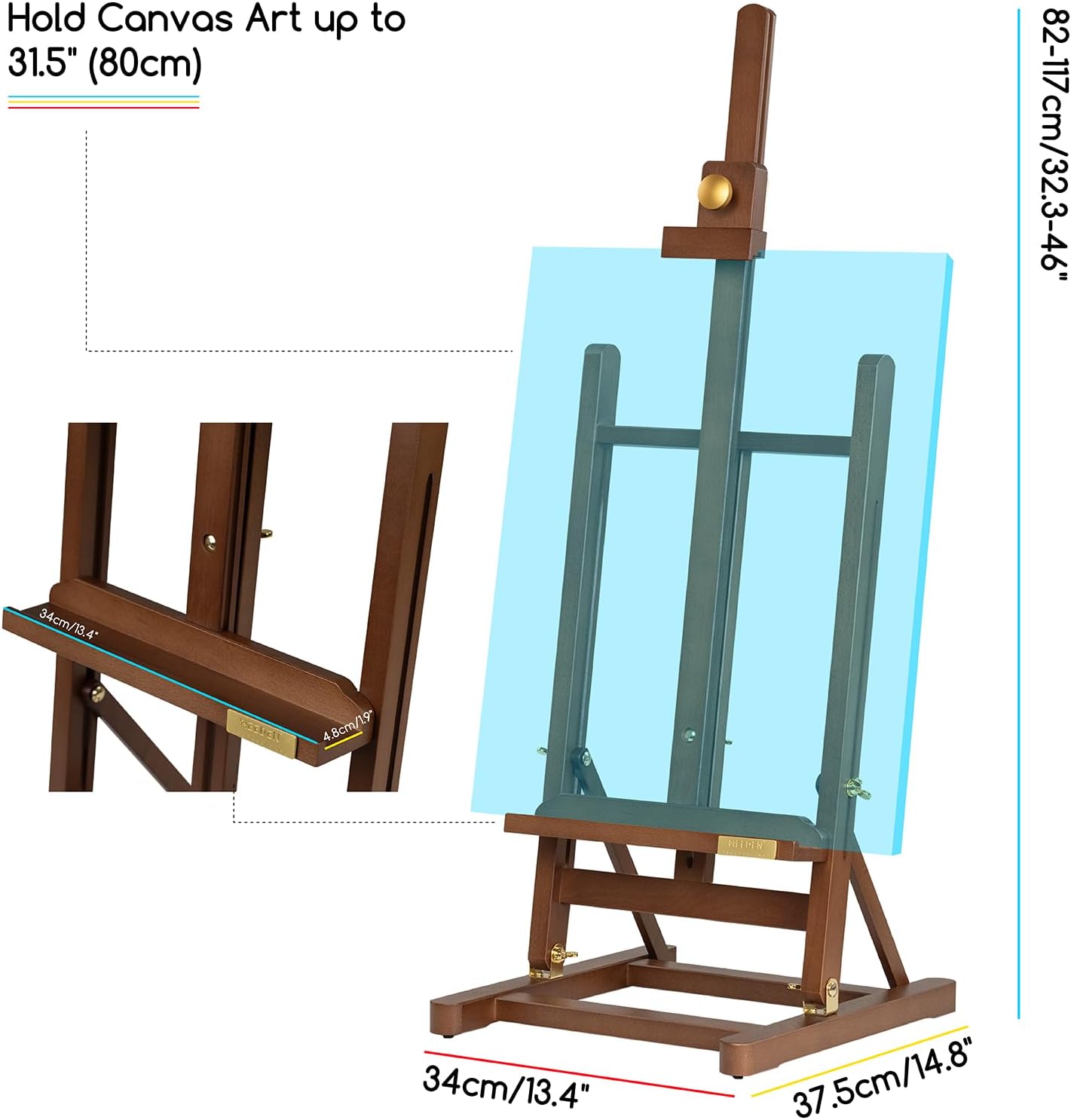 MEEDEN Pro Adjustable Beech Wood H Frame Tabletop Easel-HJ-10