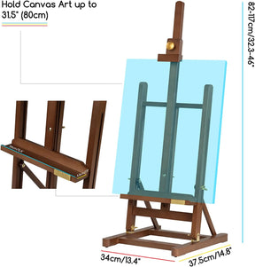 MEEDEN Pro Adjustable Beech Wood H Frame Tabletop Easel-HJ-10