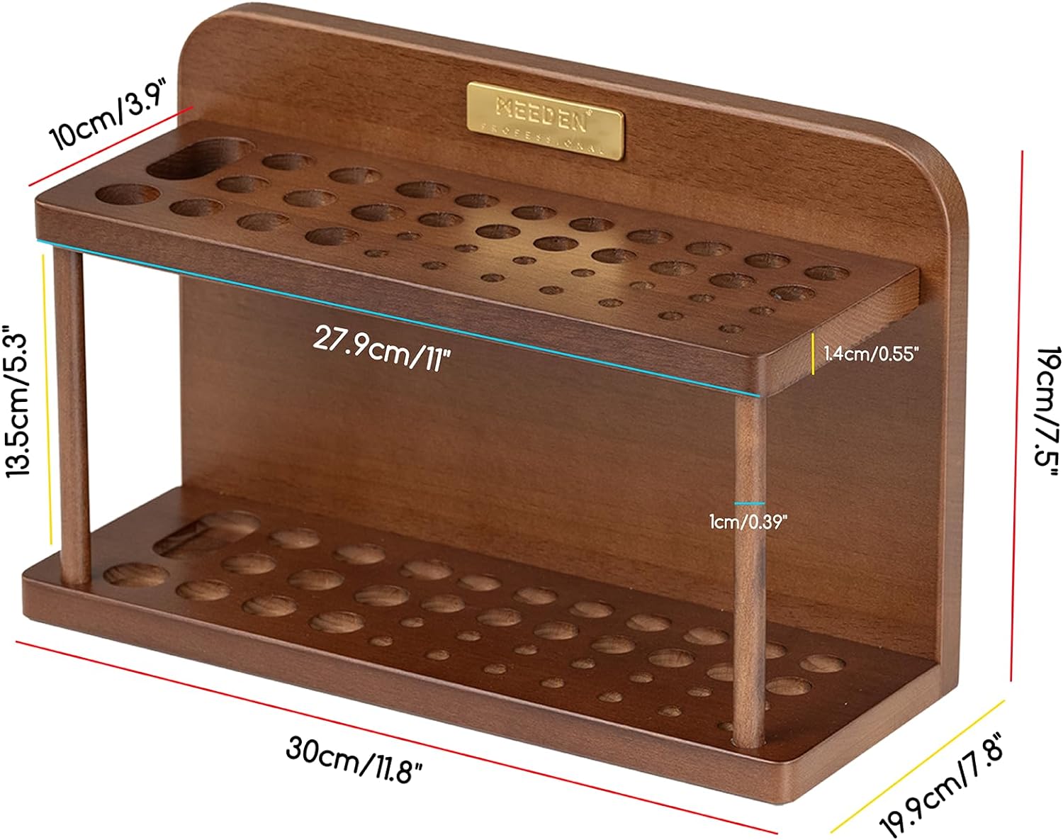 MEEDEN Pro Wooden Paint Brush Holder Organizer-BJ-02