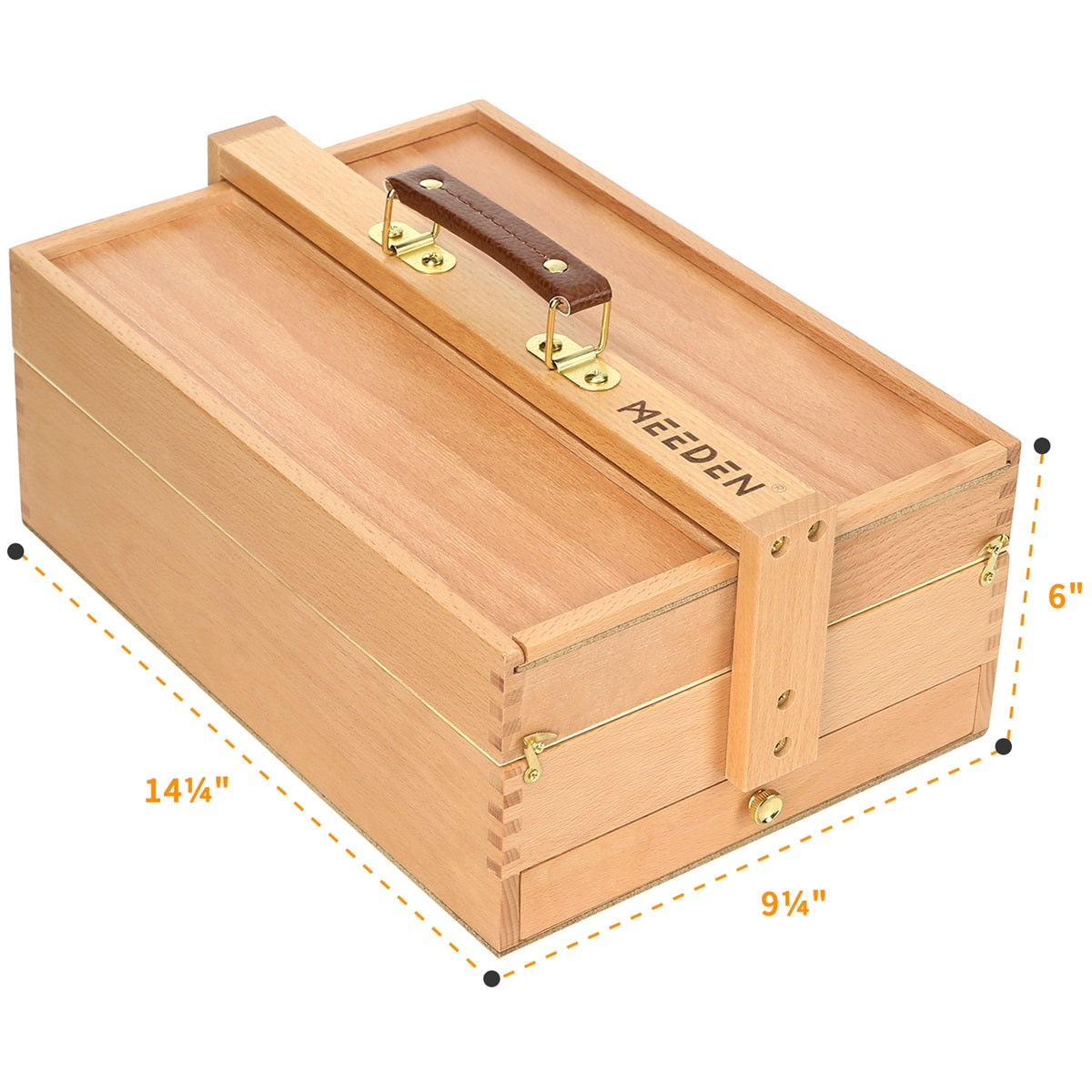 Wooden Art Supply Storage Box