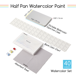 MEEDEN Professinal 40 Colors Semi-Moist Watercolor Paint Set