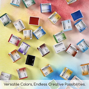 MEEDEN Professinal 40 Colors Semi-Moist Watercolor Paint Set