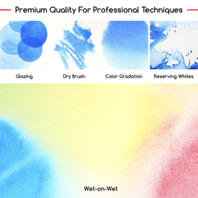 MEEDEN Professinal 40 Colors Semi-Moist Watercolor Paint Set