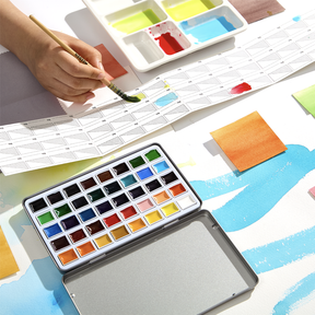 MEEDEN Professinal 40 Colors Semi-Moist Watercolor Paint Set