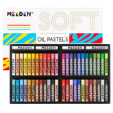 MEEDEN Soft Oil Pastels Set, 48 Colors + 4 Bonus Whites