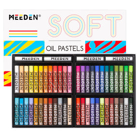 MEEDEN Soft Oil Pastels Set, 48 Colors + 4 Bonus Whites