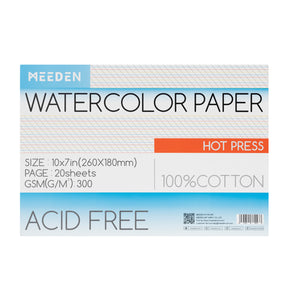 MEEDEN Cold Press & Hot Press & Rough Watercolor Paper Pad