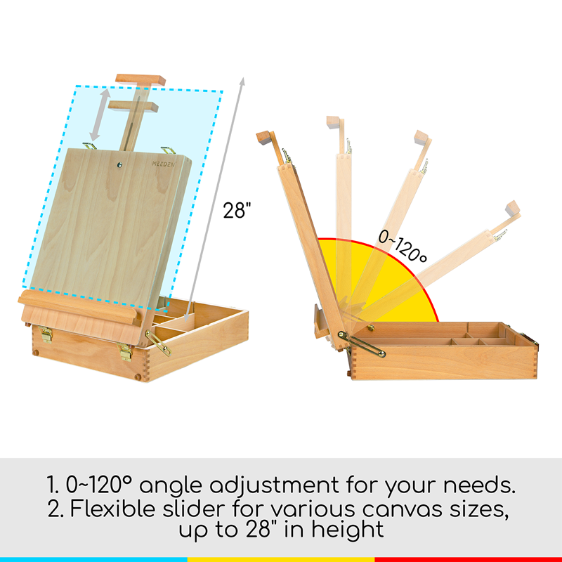 MEEDEN Extra Large Wooden Tabletop Easel- HBX-9A