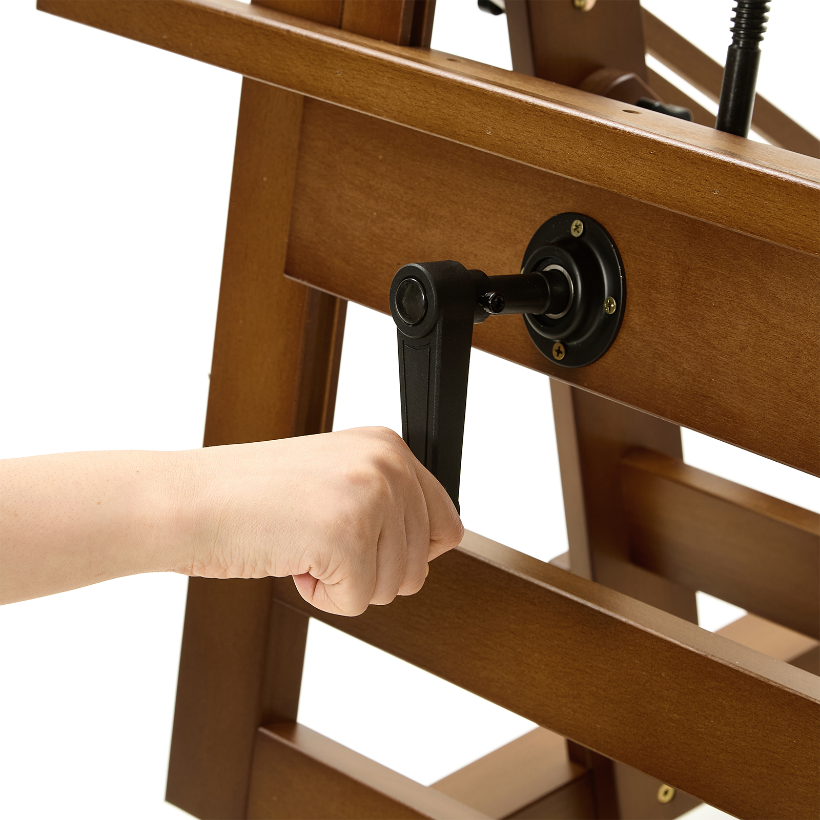 MEEDEN Deluxe Studio Large Rocker Crank Heavy Duty Artist Easel-DHJ-12, Walnut