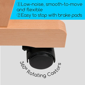 MEEDEN Wooden Large Print Rack with Castors-Natural