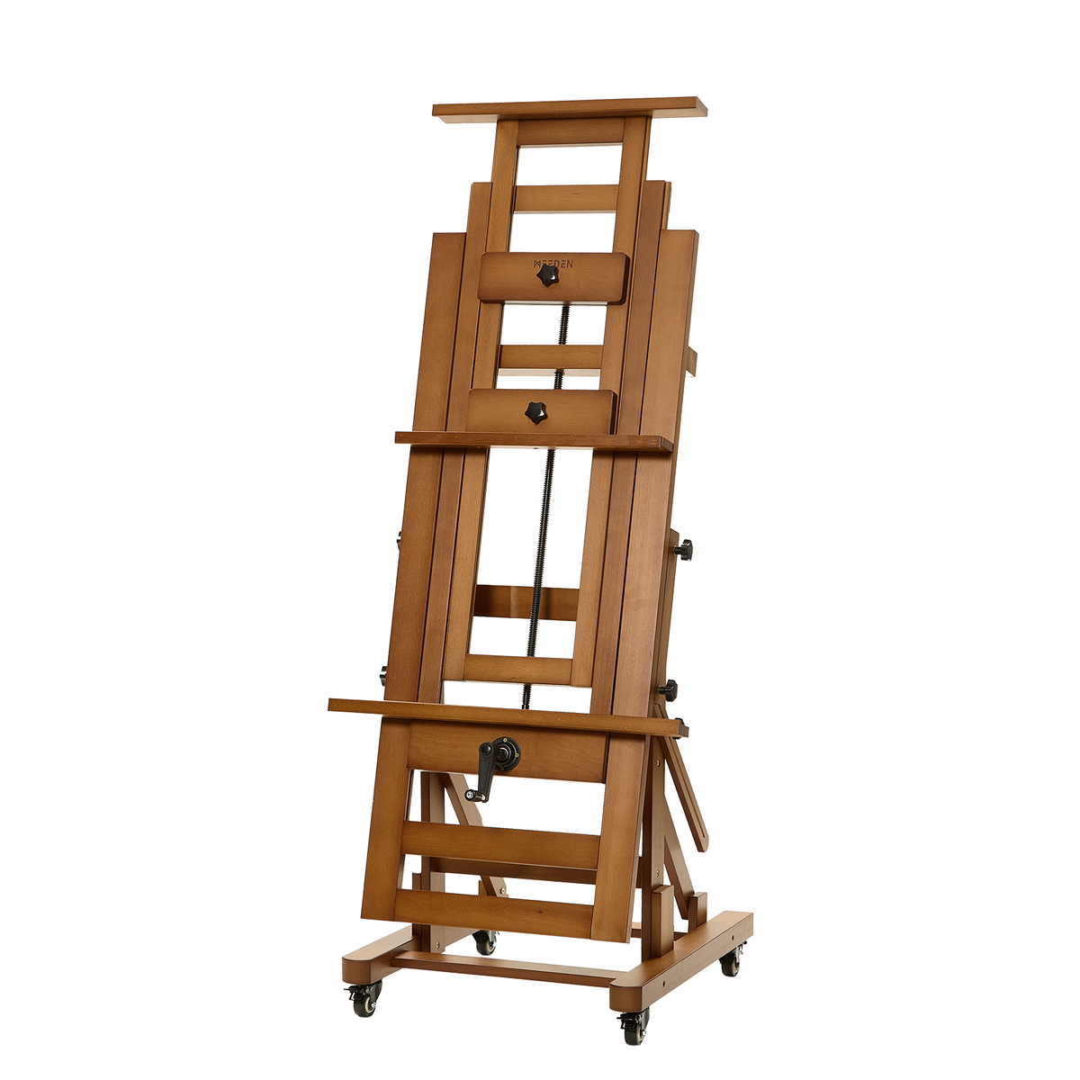 MEEDEN Deluxe Studio Large Rocker Crank Heavy Duty Artist Easel-DHJ-12, Walnut
