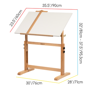 MEEDEN Wooden Vintage Drafting Table White Board-XSZ-5