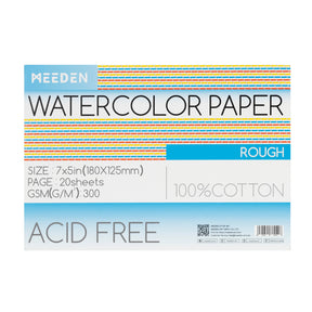 MEEDEN 7x5" Rough Watercolor Paper Pad 20 Sheets