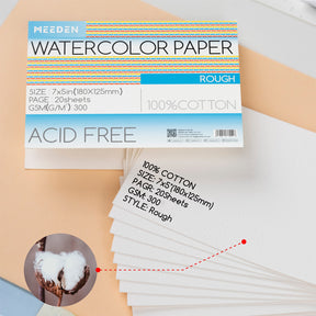 MEEDEN 7x5" Rough Watercolor Paper Pad 20 Sheets