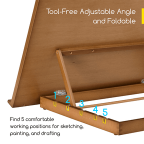 MEEDEN Tabletop Easel with Storage Drawer & Palette-6083-Walnut