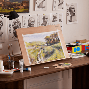 MEEDEN Tabletop Easel with Storage Drawer & Palette-6083-Walnut