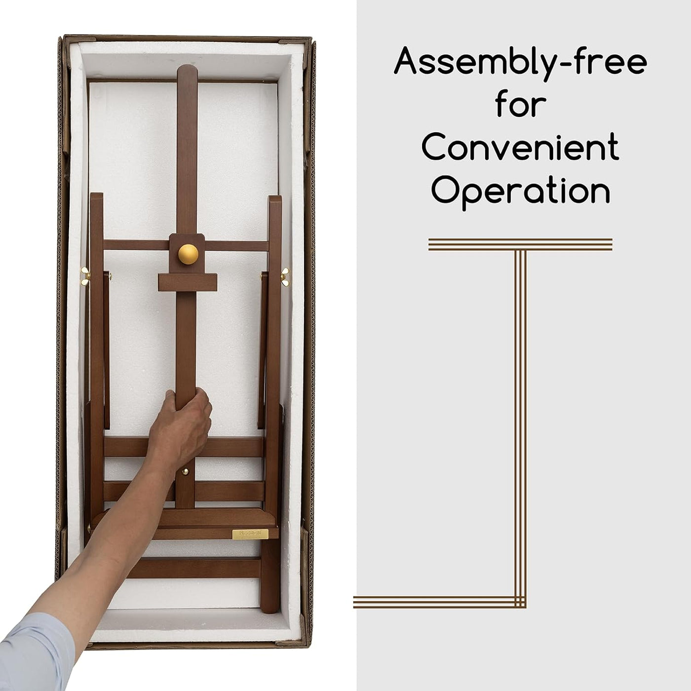 MEEDEN Basic Display Ezel, Massief Beukenhouten Schildersezel, A-Frame Vloerschildersezel met Verstelbare Hoogte en Hoeken, Gewicht in 12 lbs, hHoudt Canvas tot 43(110cm), Natuurlijke Kleur MEEDEN Basic Display Ezel, Massief Beukenhouten Schildersezel, A-Frame Vloerschildersezel met Verstelbare Hoogte en Hoeken, Gewicht in 12 lbs, hHoudt Canvas tot 43(110cm), Natuurlijke Kleur
