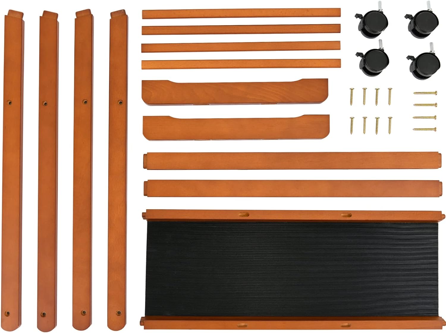 MEEDEN Wooden Large Print Rack with Castors-Walnut