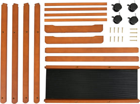 MEEDEN Wooden Large Print Rack with Castors-Walnut