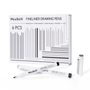 MEEDEN Micro Fineliner Drawing Pens: 6-Size Fine Liner Pen Set -All Black
