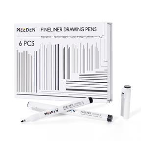 MEEDEN Micro Fineliner Drawing Pens: 6-Size Fine Liner Pen Set -All Black