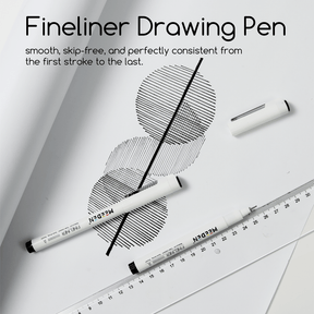 MEEDEN Micro Fineliner Drawing Pens: 6-Size Fine Liner Pen Set -All Black