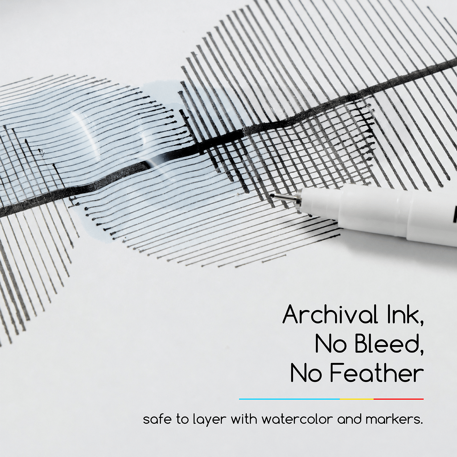 MEEDEN Micro Fineliner Drawing Pens: 6-Size Fine Liner Pen Set -All Black