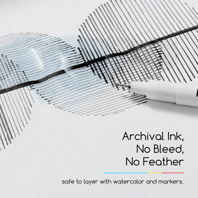 MEEDEN Micro Fineliner Drawing Pens: 6-Size Fine Liner Pen Set -All Black