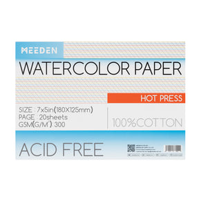 MEEDEN Cold Press & Hot Press & Rough Watercolor Paper Pad